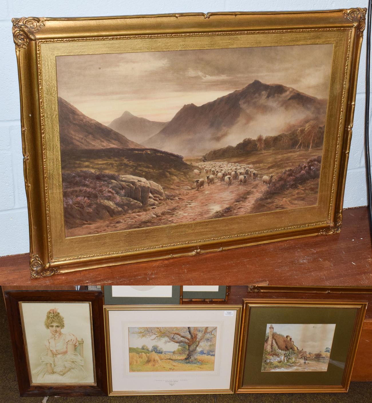 Lot 1040 - Richard Wain ''Cornfield at Mart Wood, Deganwy, North Wales'' signed, watercolour, together...