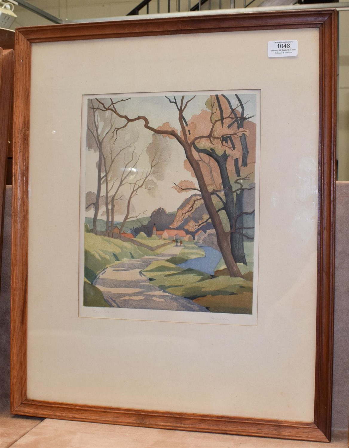 Lot 1048 - Clive Slater (19th/20th century) ''Early Spring'' signed and inscribed, print, 30.5cm by 24.5cm