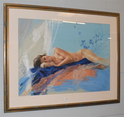 Lot 1106 - Melissa Mailer-Yates (b.1958) Reclining female nude, signed and dated (19)99, mixed media,...