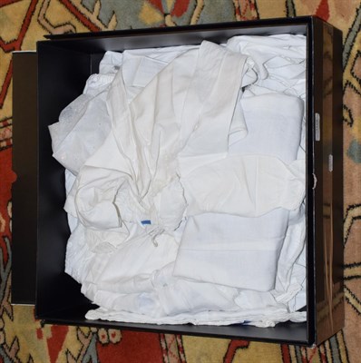 Lot 1128 - Various white cotton Edwardian Christening gowns