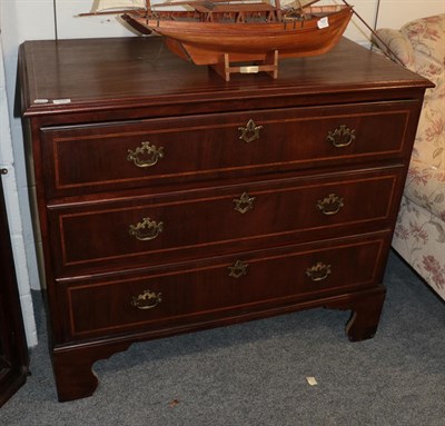 Lot 1184 - An 18th century walnut three-height chest of drawers