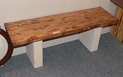 Lot 1191 - A pine topped bench