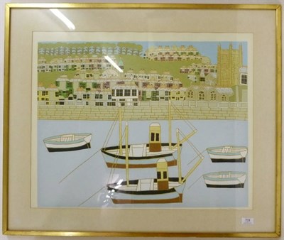 Lot 731 - Bryan Pearce (1929-2007) "St Ives from Smeaton's Pier" Signed artist's proof, inscribed verso,...