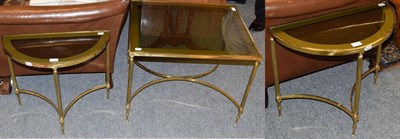 Lot 1218 - A set of three 1970's style nesting tables