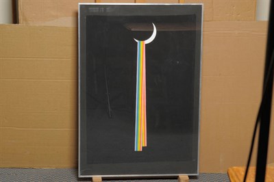 Lot 735 - Patrick Hughes (b.1939) "Over the Moon" Signed artist's proof, inscribed and dated (19)78, coloured