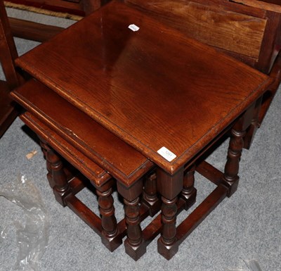 Lot 1251 - A Titchmarsh & Goodwin style oak nesting tables