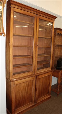 Lot 1270 - A mahogany two section bookcase