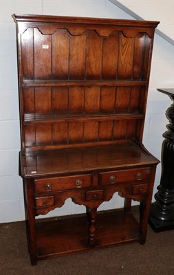 Lot 1283 - A Titchmarsh & Goodwin small dresser with rack, 91cm wide by 36cm deep by 162cm high