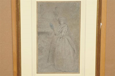 Lot 740 - Attributed to John Raphael Smith (1752-1812) "Woman beside her Drawing-Room Fireplace"...