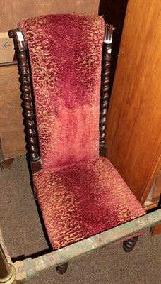 Lot 1296 - A Victorian rosewood prayer chair