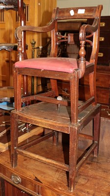 Lot 1305 - A 19th century child's high chair on stand