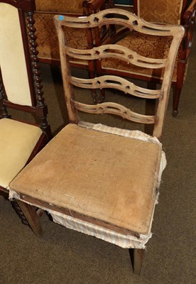 Lot 1333 - A George III ladder back dining chair and a rocking chair