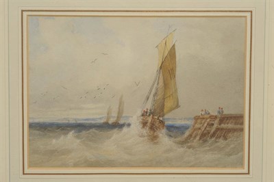 Lot 745 - Attributed to Anthony Vandyke Copley Fielding (1787-1855) "Entering Harbour" Inscribed, pencil...