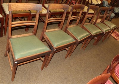 Lot 1342 - A set of six 19th century mahogany dining chairs