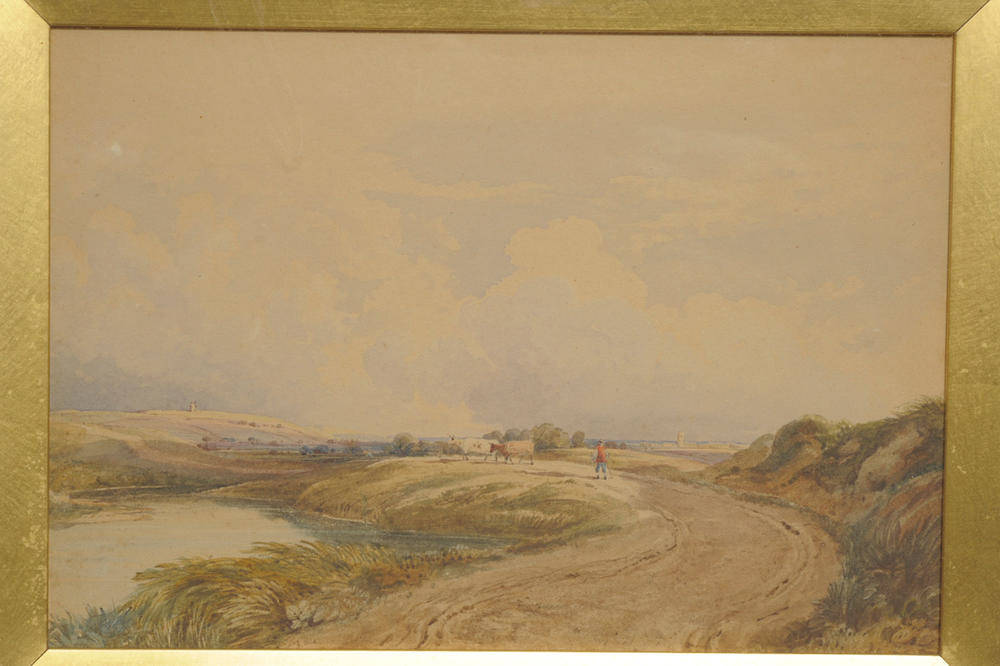 Lot 746 - Circle of Anthony Vandyke Copley Fielding (19th century) "Near Seaford" Bearing initials and...