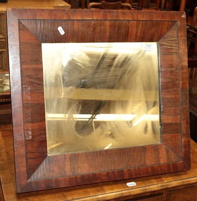 Lot 1355 - A Victorian easel back rosewood framed mirror, 54cm by 58cm