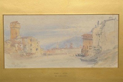 Lot 747 - William Callow RWS (1812-1908) "Pisa" Signed, inscribed and dated April 22nd 1826, pencil and...