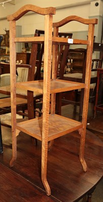 Lot 1359 - A late 19th century satinwood rectangular three-tier etagere, 96cm high