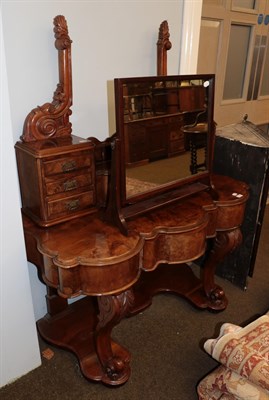 Lot 1394 - A Victorian walnut Duchess style dressing table (lacking mirror)