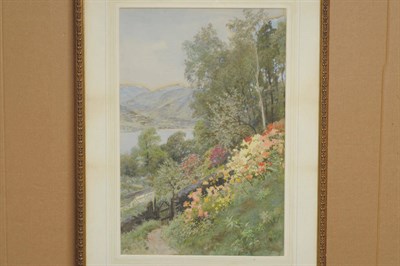 Lot 753 - Joseph Arthur Palliser Severn RI, ROI (1842-1931) "Coniston, from John Ruskin's Garden at...