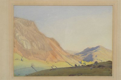 Lot 754 - William Heaton Cooper (1903-1995) "Sunrise above Grasmere" Signed, inscribed on the remains of...