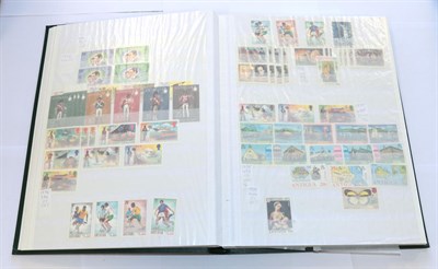 Lot 2051 - Antigua Stock Book Mint Selection 1903-1978 values to £1 .1903 set to 1/-. 1932 set to 2/6...