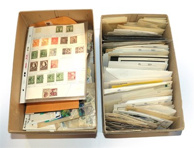 Lot 2053 - Australia 2 small boxes Stock cards and loose mint and used from dealer majority identified and...