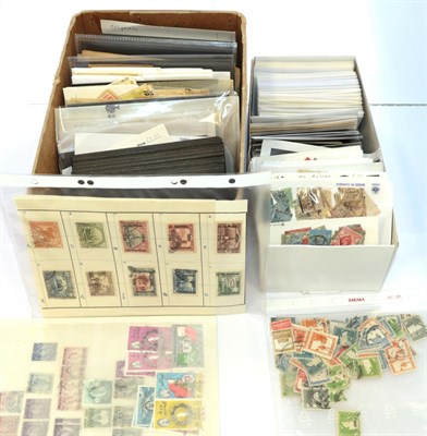 Lot 2056 - Asia/Malaysia/Ceylon 2 boxes of 100s stock cards mint used from QV to QE2. Noted Iraq...