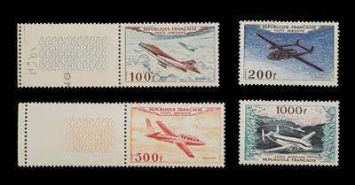Lot 2064 - 1954 Air Unmounted Mint Sg1194/5/6/7 full set 100f, 200f, 500f, 1000f (4) Cat £475