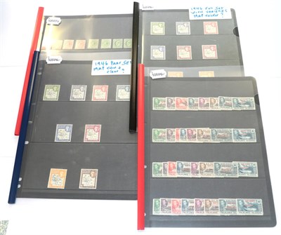 Lot 2071 - Falkland four stock sheets including 1938 set to 1/3d mint and Falkland Dependencies with map...