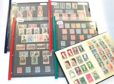 Lot 2072 - France four stock sheet and small stock book all mint stamps many high values from 1920/30/40...