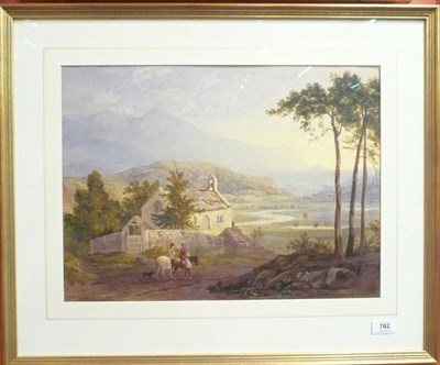 Lot 762 - Follower of Charles Claude Pyne (early 19th century) Llanelted, North Wales  Watercolour, 36cm...