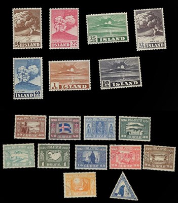 Lot 2078 - Iceland 1930 Sg162-173 fine used selection from 15a - 10a deep AIR. Very hard to find used. Cat...