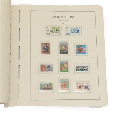 Lot 2107 - United Nations 1980 - 1989 on Lighthouse album pages. Mint selection.