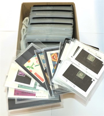 Lot 2129 - Box 400 Stock cards. All priced to sell. QV line engraved 46 cards including 1d Red plate 16...