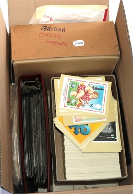 Lot 2130 - GB 3 Boxes and loose Album leaves/Packets. Large stock mint /Used from 1912 in multiple stock...