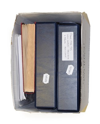 Lot 2148 - 2 Boxed Britannia Albums with Mint selection 1938 - 1985 and a large stock book also crammed...