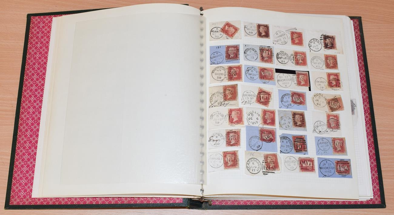 Lot 2154 - GB: Neat collection housed in Green Album with range of QV 1d reds, Imperf & Perf values, noted...
