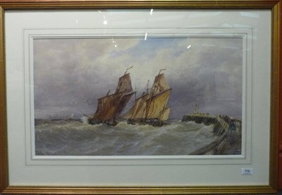 Lot 775 - Thomas Bush Hardy (1842-1897) Calais Pier Signed and dated 1892, watercolour and gouache with...