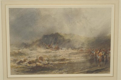 Lot 778 - Stephen Frank Wasley (1848-1934) "Wreck of a Brigg off Ilfracombe" Signed, inscribed on the...