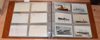 Lot 2394 - A modern album containing 168 postcards of Shipping interest. Many of the cards are of...
