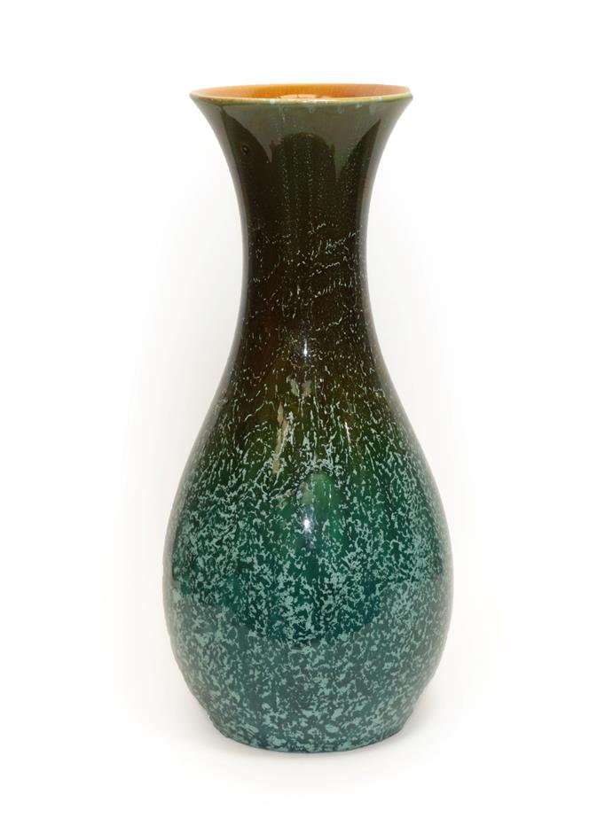 Lot 9 - A Linthorpe Pottery Vase, shape 493, in turquoise and mustard glaze, impressed LINTHORPE 493...