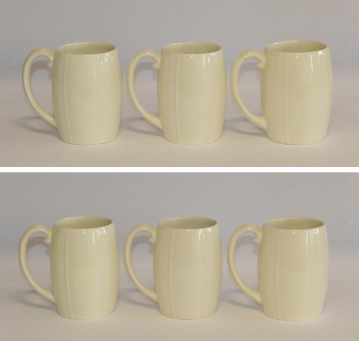 Lot 34 - Keith Day Pearce Murray (New Zealand, 1892-1981) for Wedgwood: Six Mugs, of ribbed barrel form...