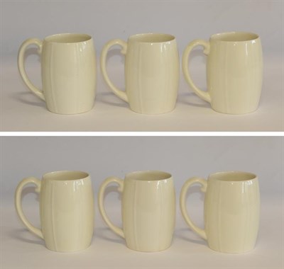 Lot 34 - Keith Day Pearce Murray (New Zealand, 1892-1981) for Wedgwood: Six Mugs, of ribbed barrel form...