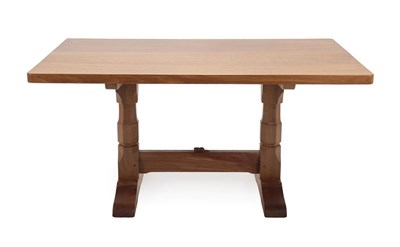 Lot 143 - Beaverman: Colin Almack (Sutton-under-Whitestonecliffe): An English Oak 5ft Refectory Table, on two