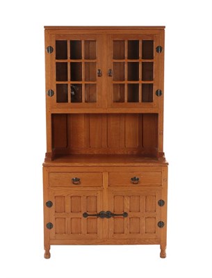 Lot 157 - Knightman Family: An Old Mill Furniture (Balk) Panelled English Oak Glazed Welsh Dresser, the upper