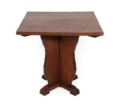 Lot 164 - Squirrelman: Fleetham (Great Driffield): An English Oak 5ft Refectory Table, the two plank top...