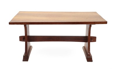 Lot 168 - Squirrelman: An English Oak 5ft Refectory Dining Table, the adzed rectangular top on two shaped...