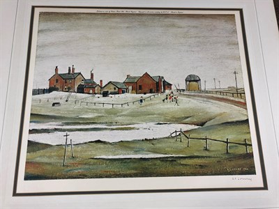 Lot 1001 - After Laurence Stephen Lowry RBA, RA (1887-1976) ''Landscape with farm buildings'' Signed, with the