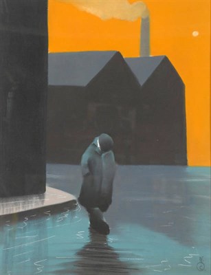 Lot 817 - Mackenzie Thorpe (b.1956) "Walking in the Rain" Signed with the artist's monogram, bearing...